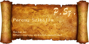 Percsy Szibilla névjegykártya